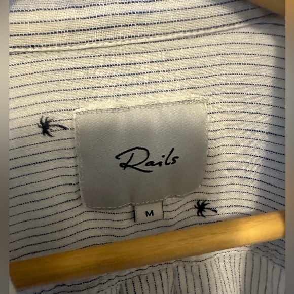 Rails $178 from Neiman Marcus charli palm tree linen blouse. medium. Super soft - Picture 2 of 7